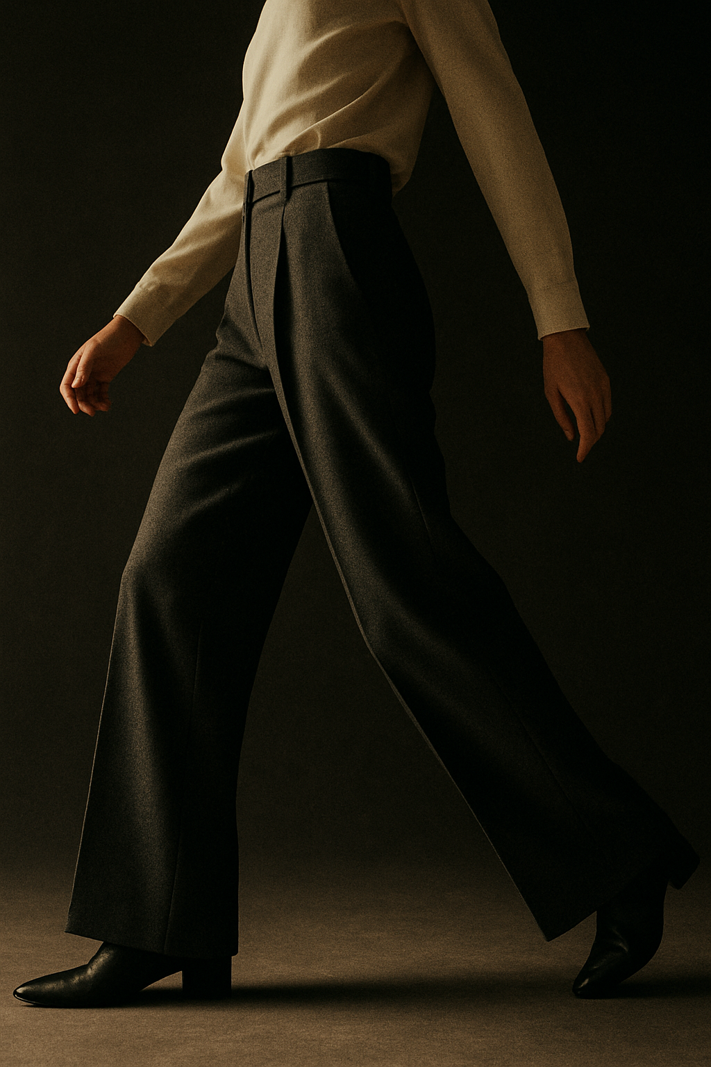 Wide-Leg Wool Trouser